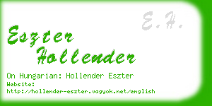 eszter hollender business card